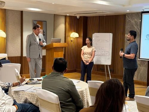 Rajiv Sharma NLP trainer in action