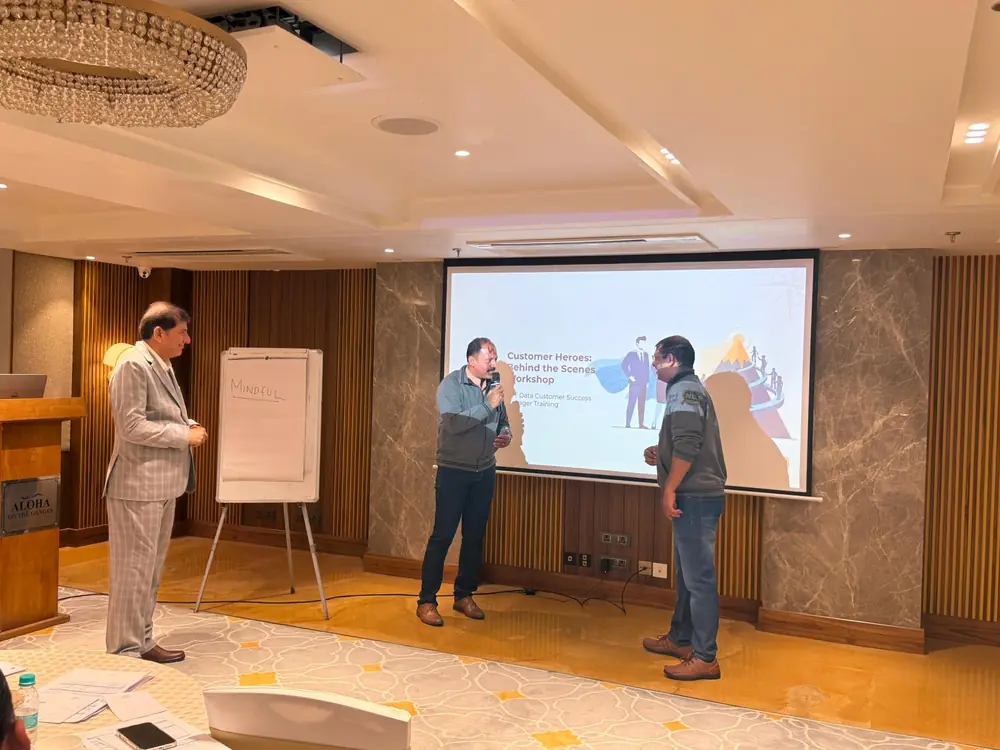 A team showing measurable growth after corporate training